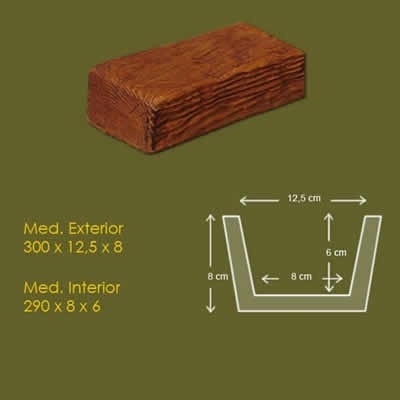 12,5 cm x 8 cm x 3 m Viga Rustica ref.1903