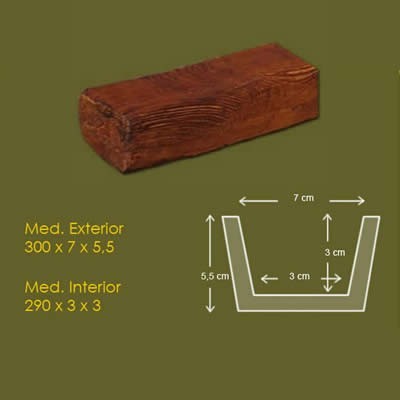 7 cm x 5,5 cm x 3 m Viga Rustica ref.1904