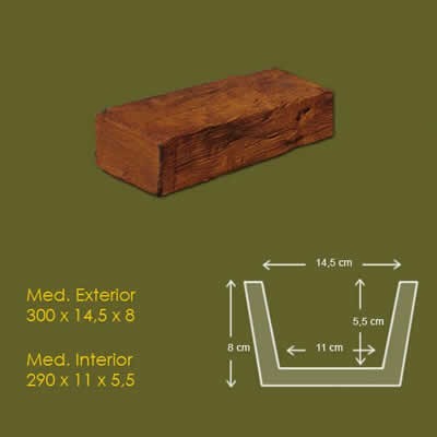 10 cm x 10 cm x 3 m Viga Rustica ref.1915