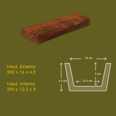 16 cm x 4,5 cm x 3 m Viga Rustica ref.1918